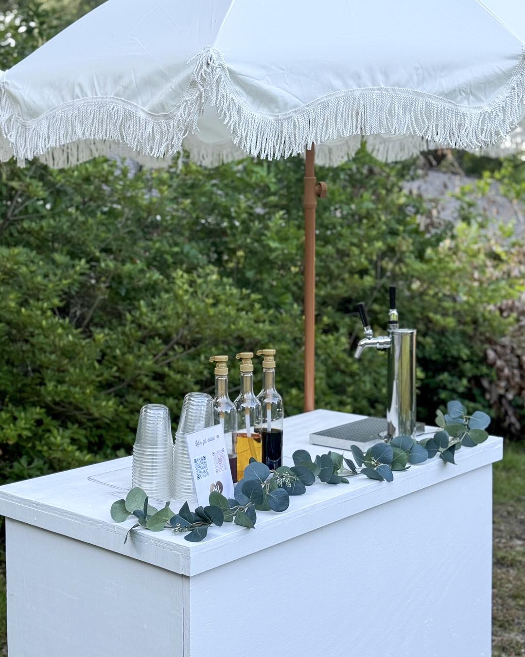 Outdoor event cart setup